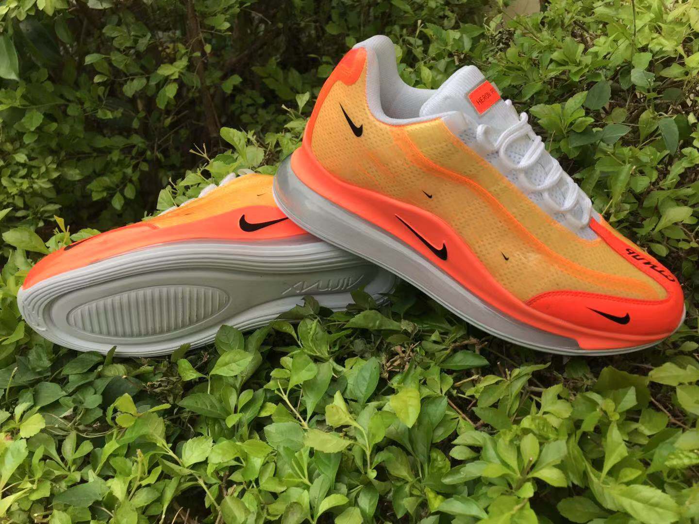 Women Nike Air Max 720 95 Yellow Orange Shoes - Click Image to Close